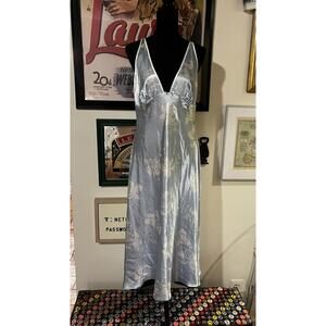 VTG Blue Print Slip Dress